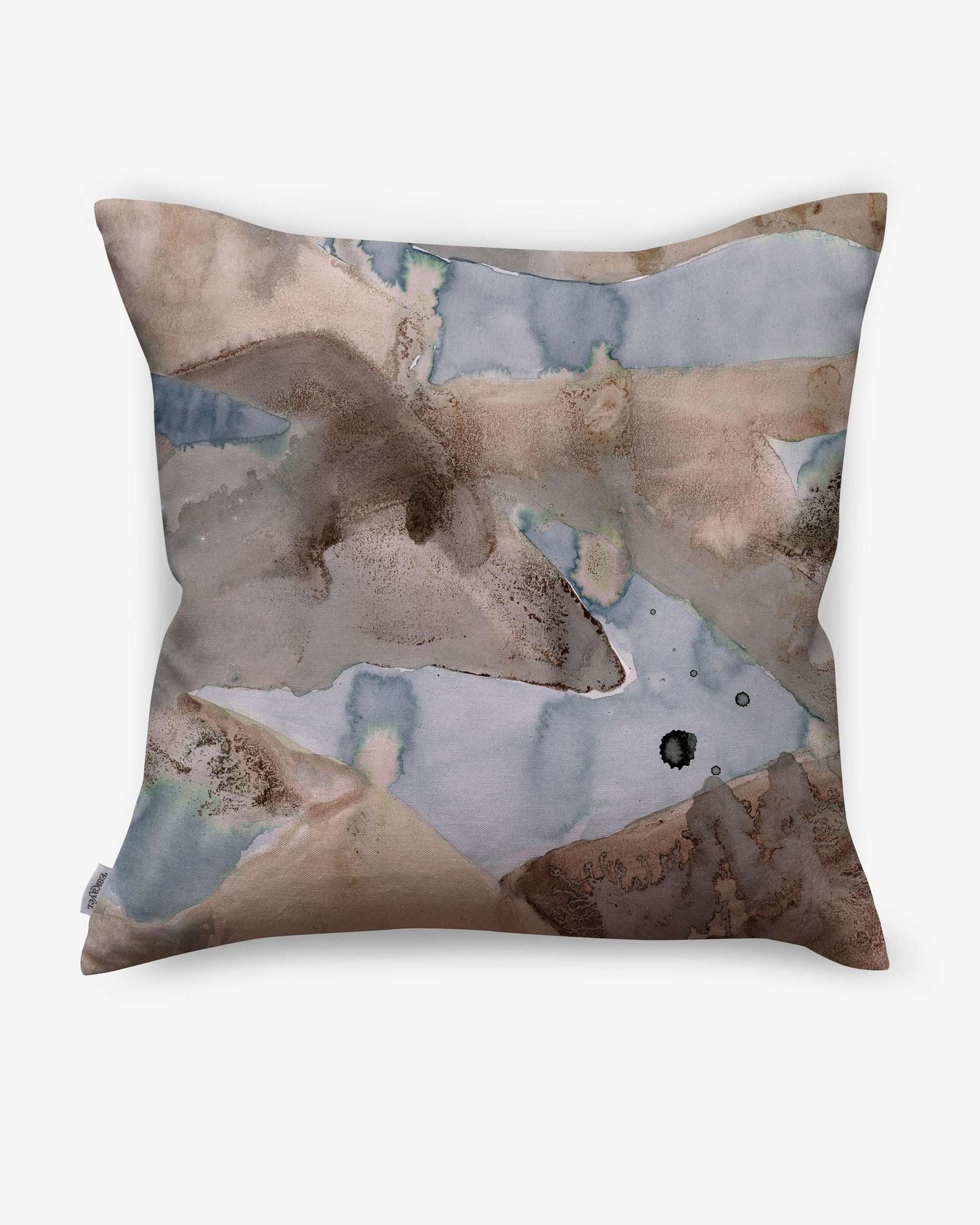 A luxury Mani Pillow with a watercolor painting by Isthmus.