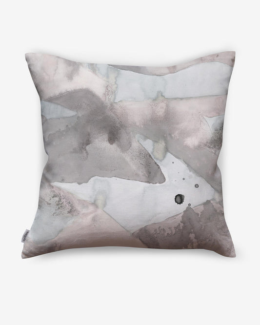 A Mani Pillow||Dusk with a grey and white abstract design.