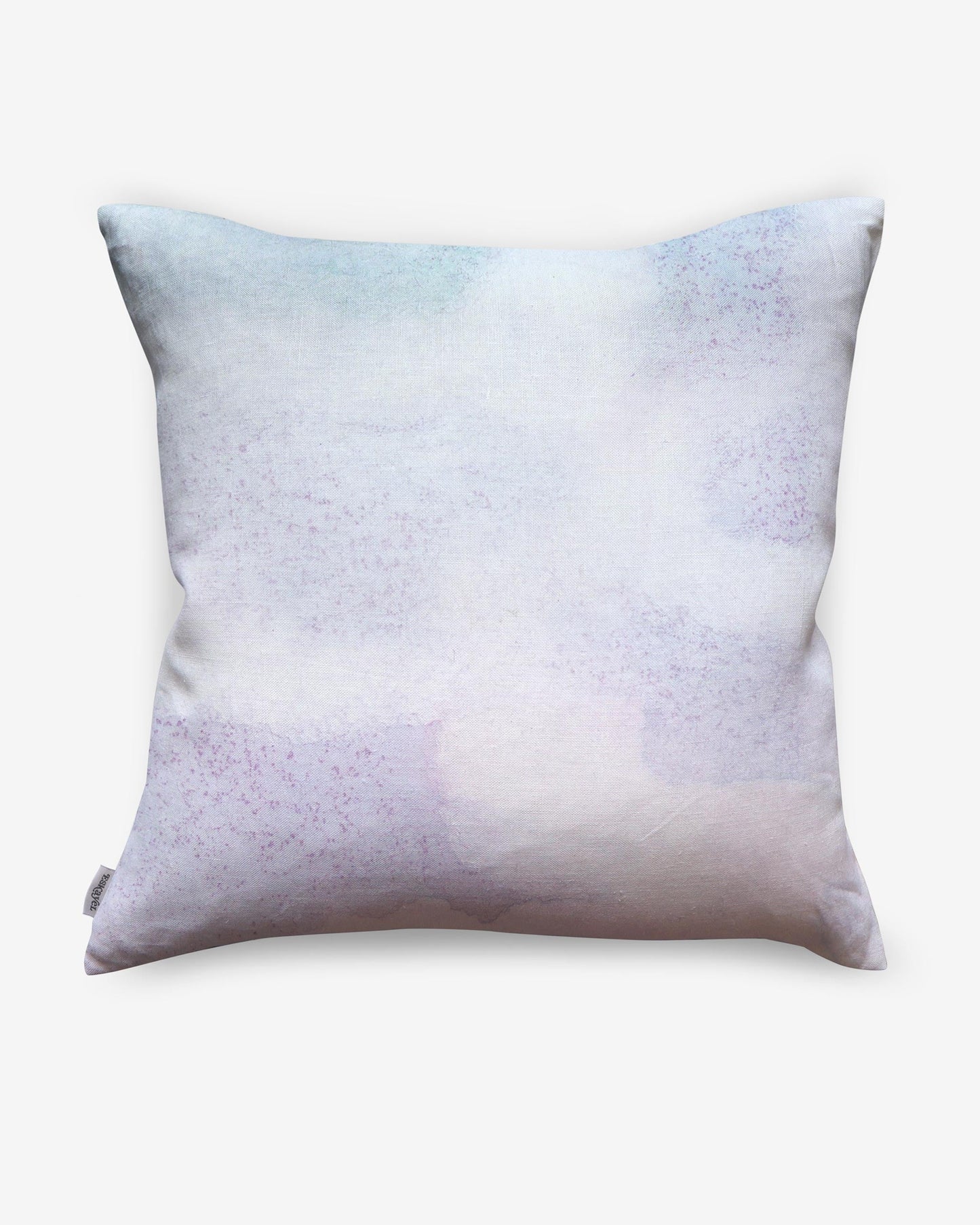 A Portico pillow with a watercolor painting by Eskayel studio