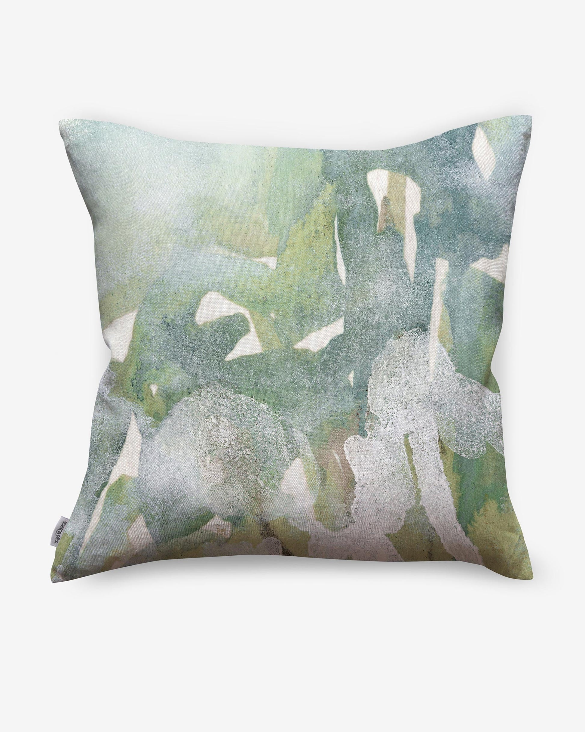 A cushion with a Regalo di Dio Pillow Verde painting on it