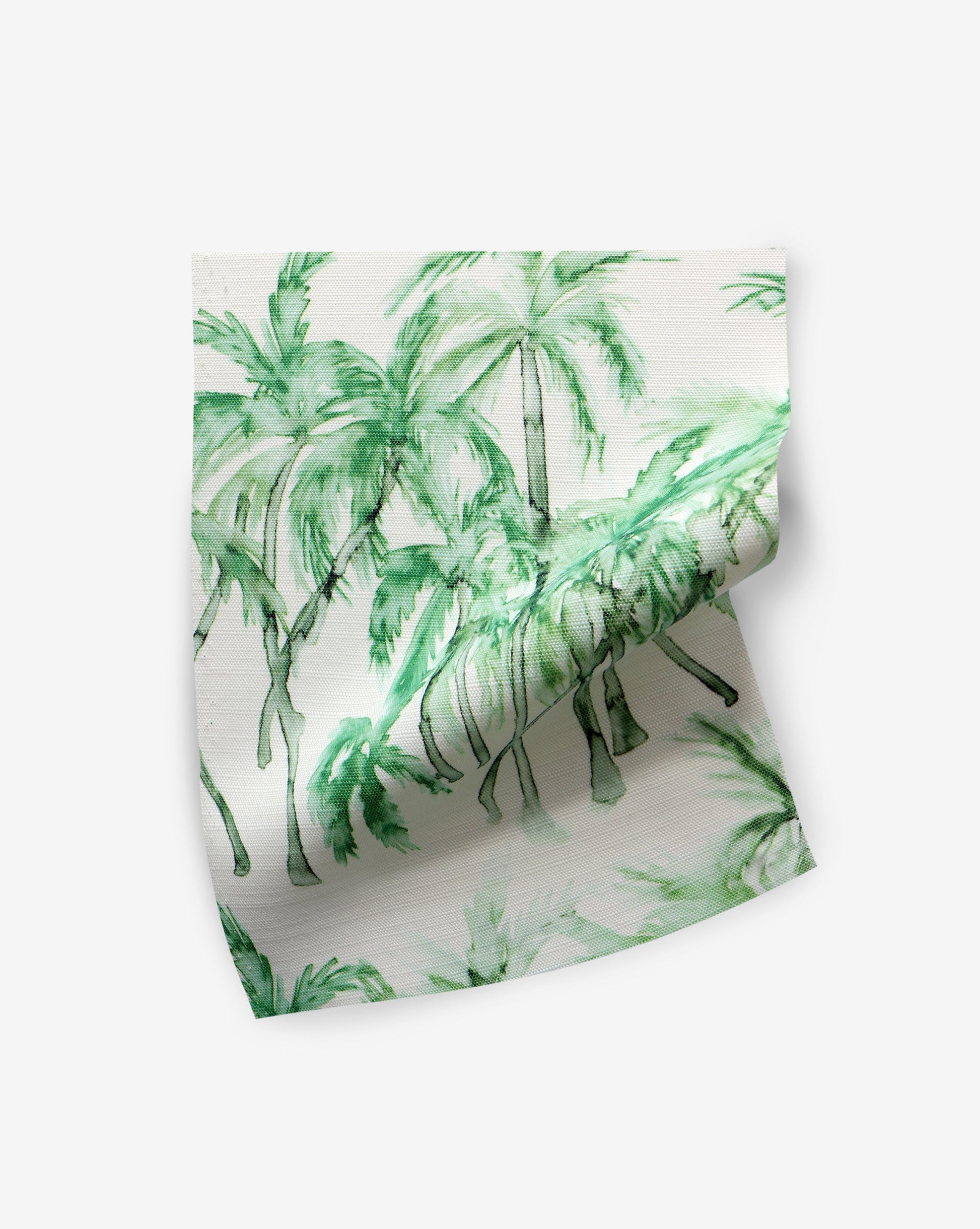 A green and white Palm Dance Performance Fabric Chloros with palm trees on it