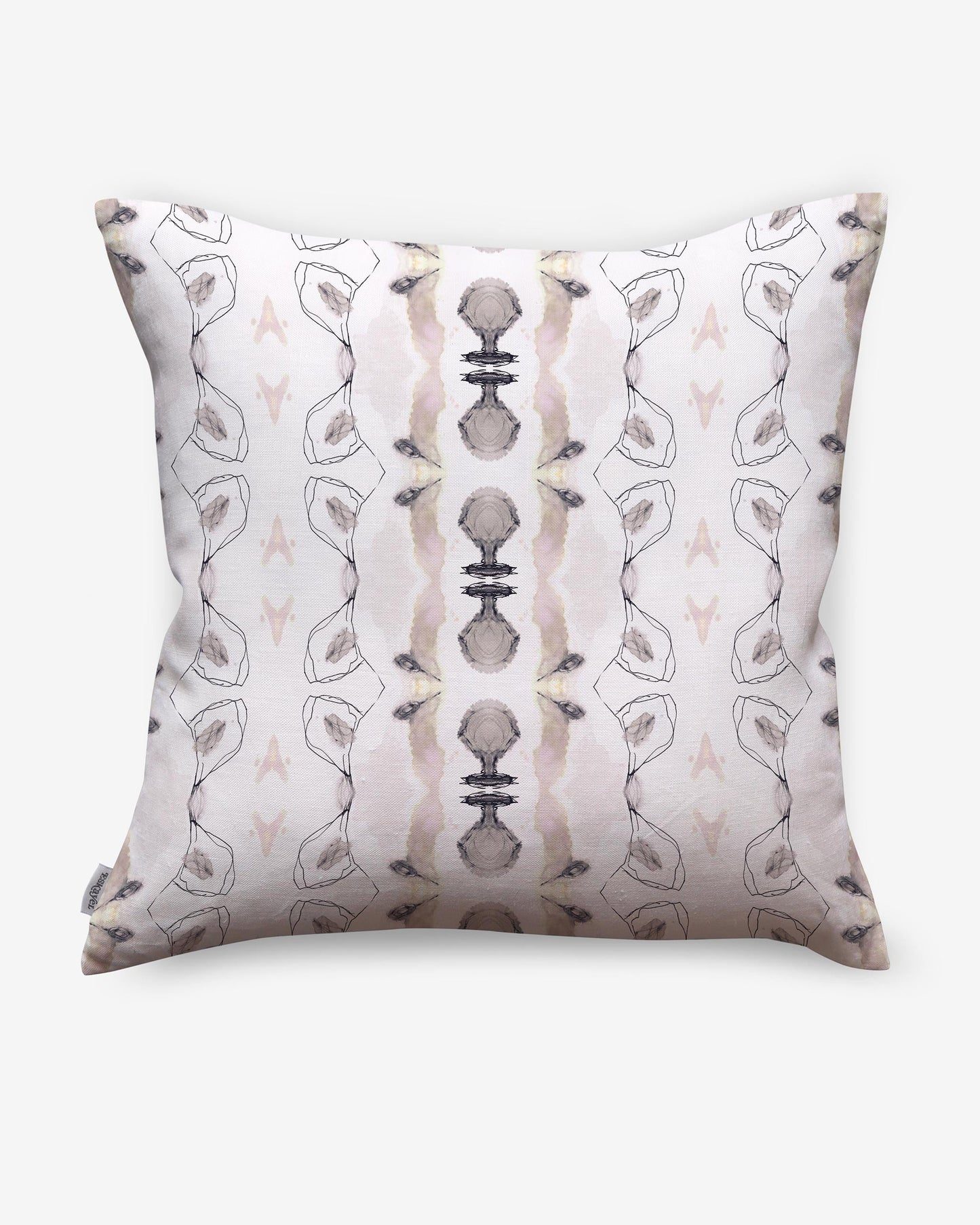 A pillow with a Bali Stripe Outdoor Pillow Sand design made of luxury performance fabric