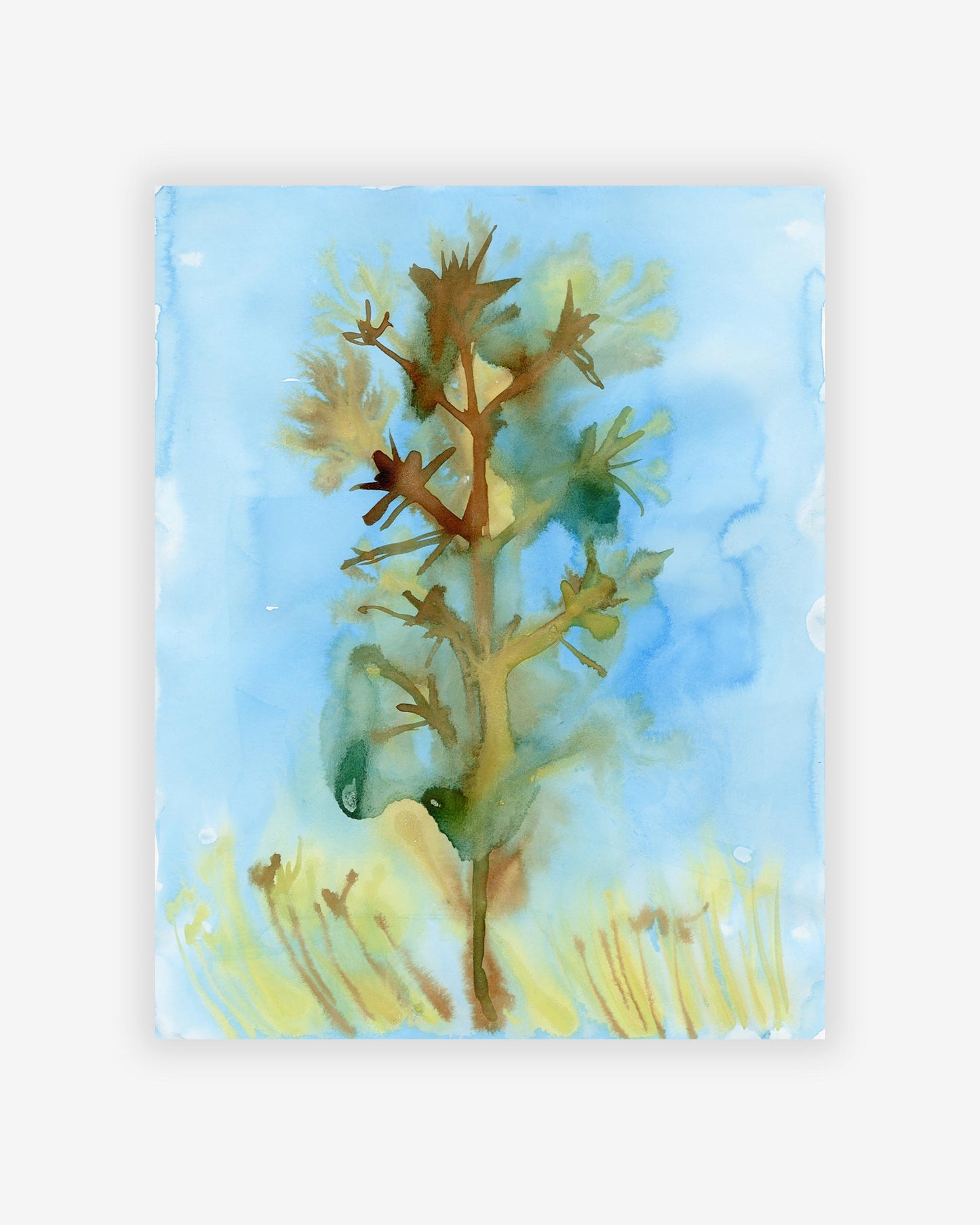 An Eskayel artist created a Century Bloom Print of a tree on a blue background