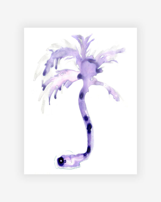 A watercolor painting of a Tall Palm Tree Print, created by the artist and Eskayel founder