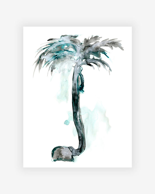 An original Tall Palm Tree Print of a palm tree by the artist and Eskayel founder
