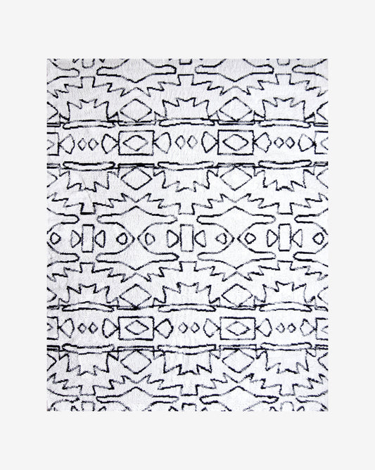 a silk hand knotted rug