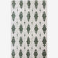 The Areca Palms Flatweave Rug Chloros is a green and white flatweave rug with a geometric pattern