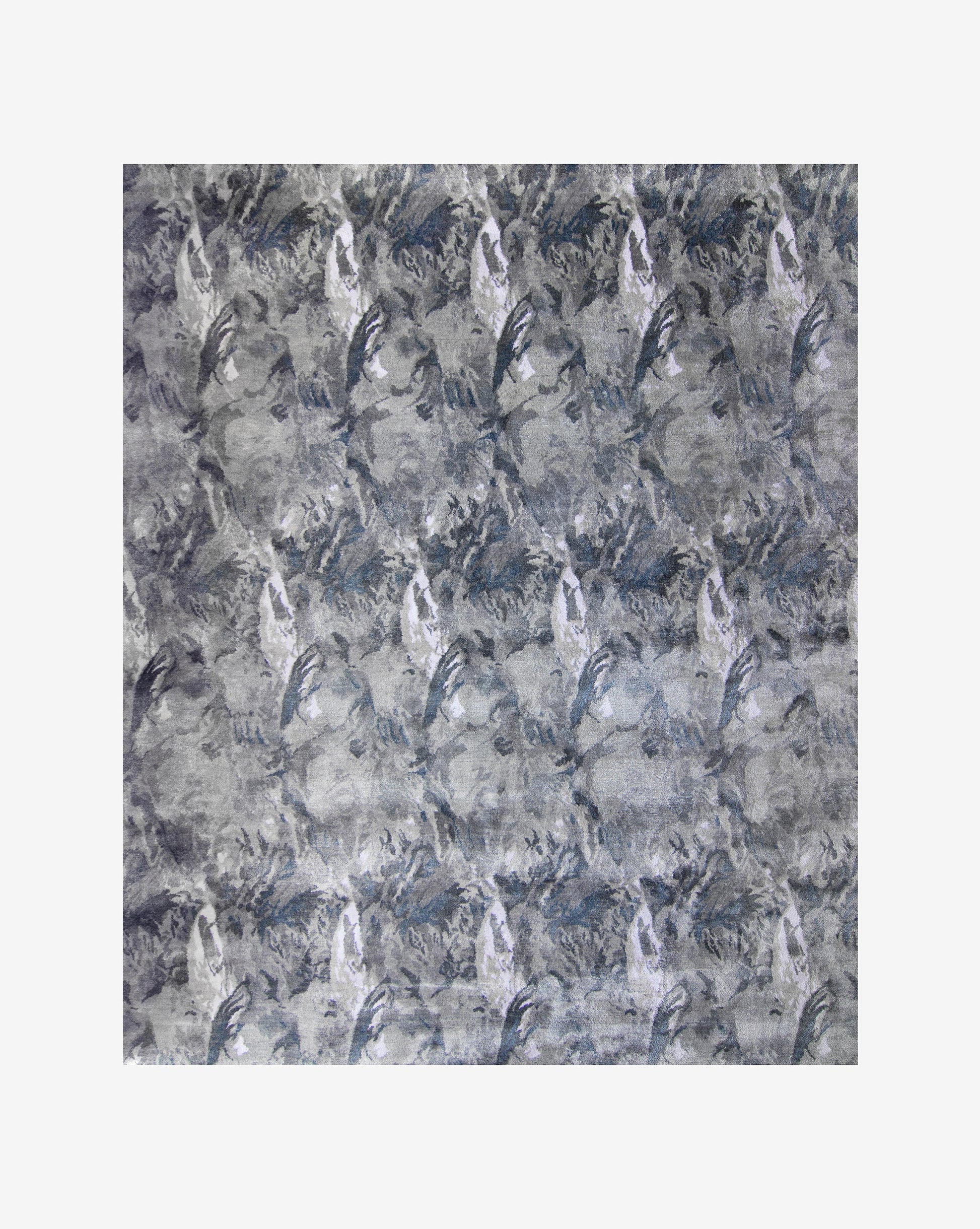 A Palmeti Hand Knotted Rug Notte with a custom design
