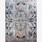A Tamandot Hand Knotted Rug Duomo, grey and pink with an abstract design
