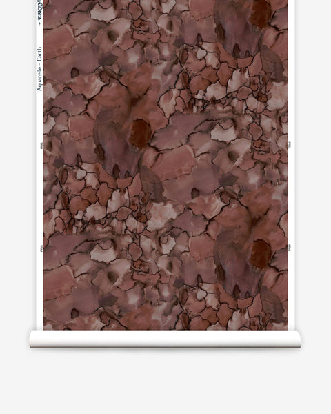 wallpaper aquarelle earth red eskayel roll web grande