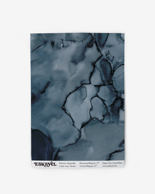 Watercolor wallpaper swatch image of Aquarelle Ocean | Eskayel