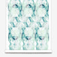 A roll of Bungalow Wallpaper Celadon with a blue and Celadon pattern