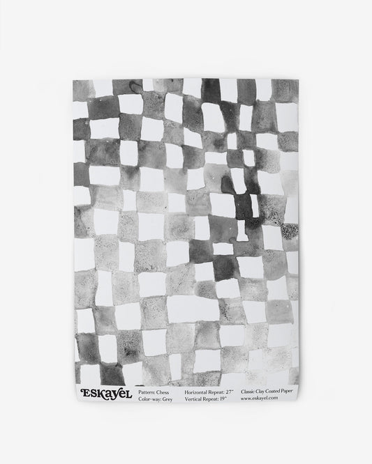 A Chess Wallpaper Sample Grey checkered wallpaper