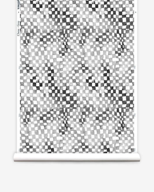 A Chess Wallpaper Grey checkerboard pattern