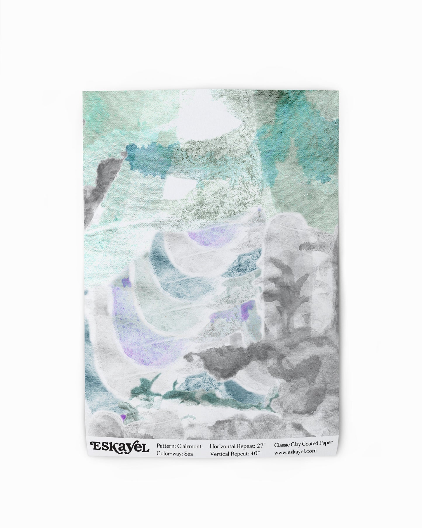 Clairmont Wallpaper Sample||Sea