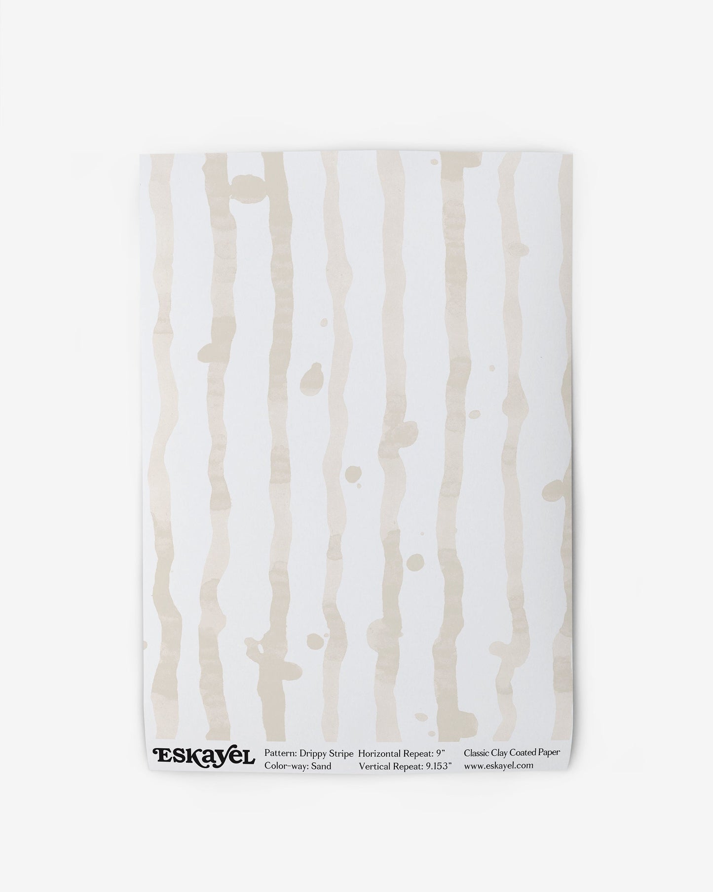 Drippy Stripe Wallpaper||Sand