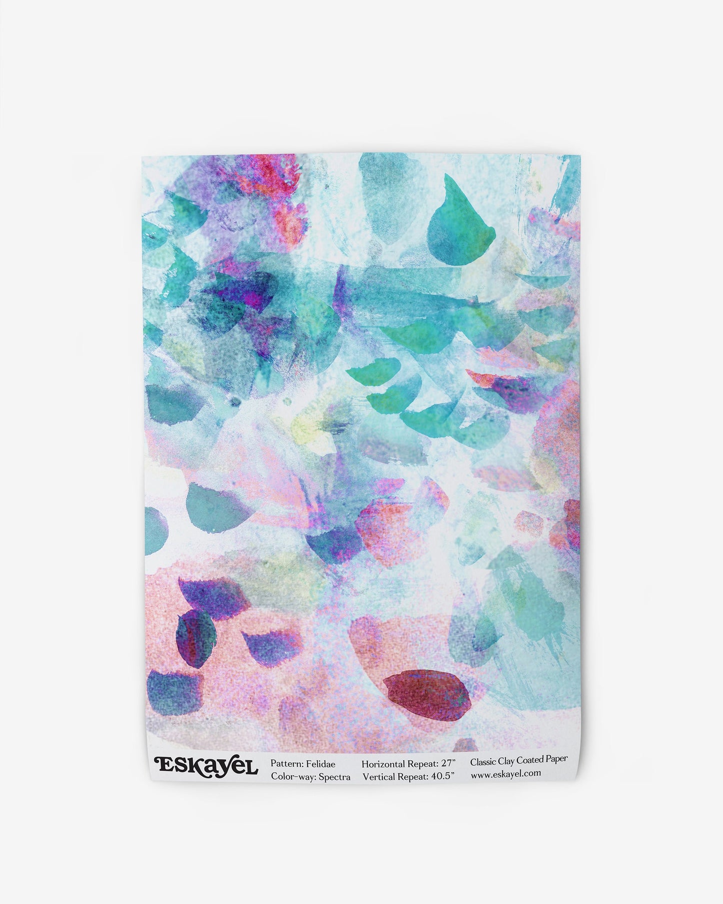 A luxury fabric blanket with watercolor leaves in a Felidae Wallpaper||Spectra pattern.