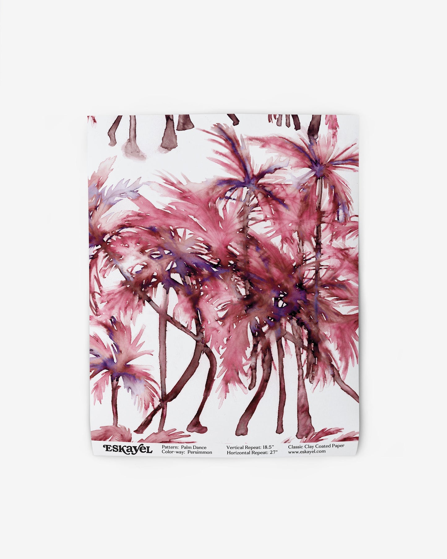 Sample order: Palm Dance Wallpaper Sample||Persimmon