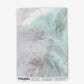 A wallpaper with a pink, green, and blue abstract design that features Palmeti Wallpaper Aqua fabric pattern