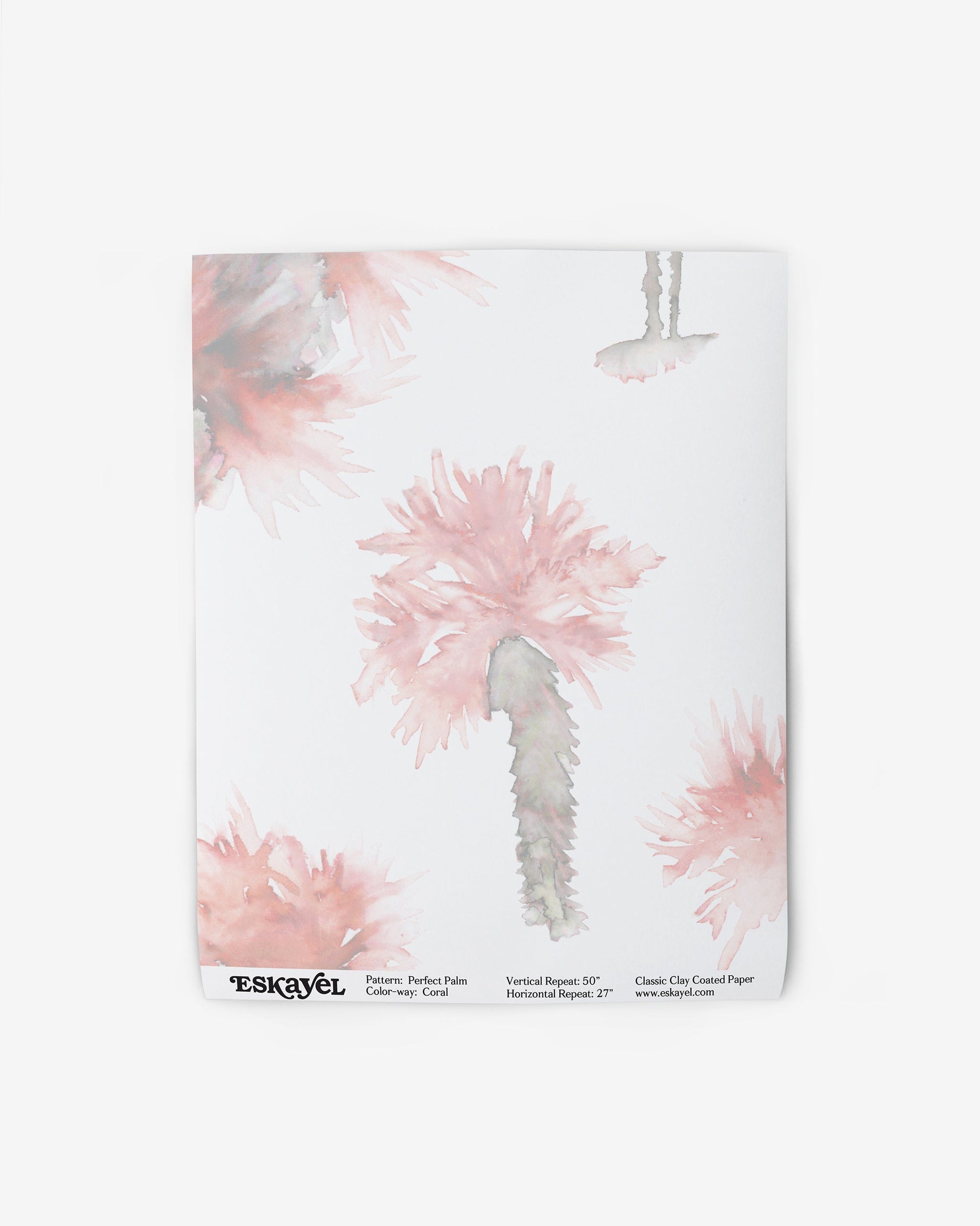Pink Perfect Palm Wallpaper Coral notepad with a luxury fabric
