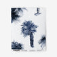A watercolor style painting of Perfect Palm Wallpaper Midnight on wallpaper