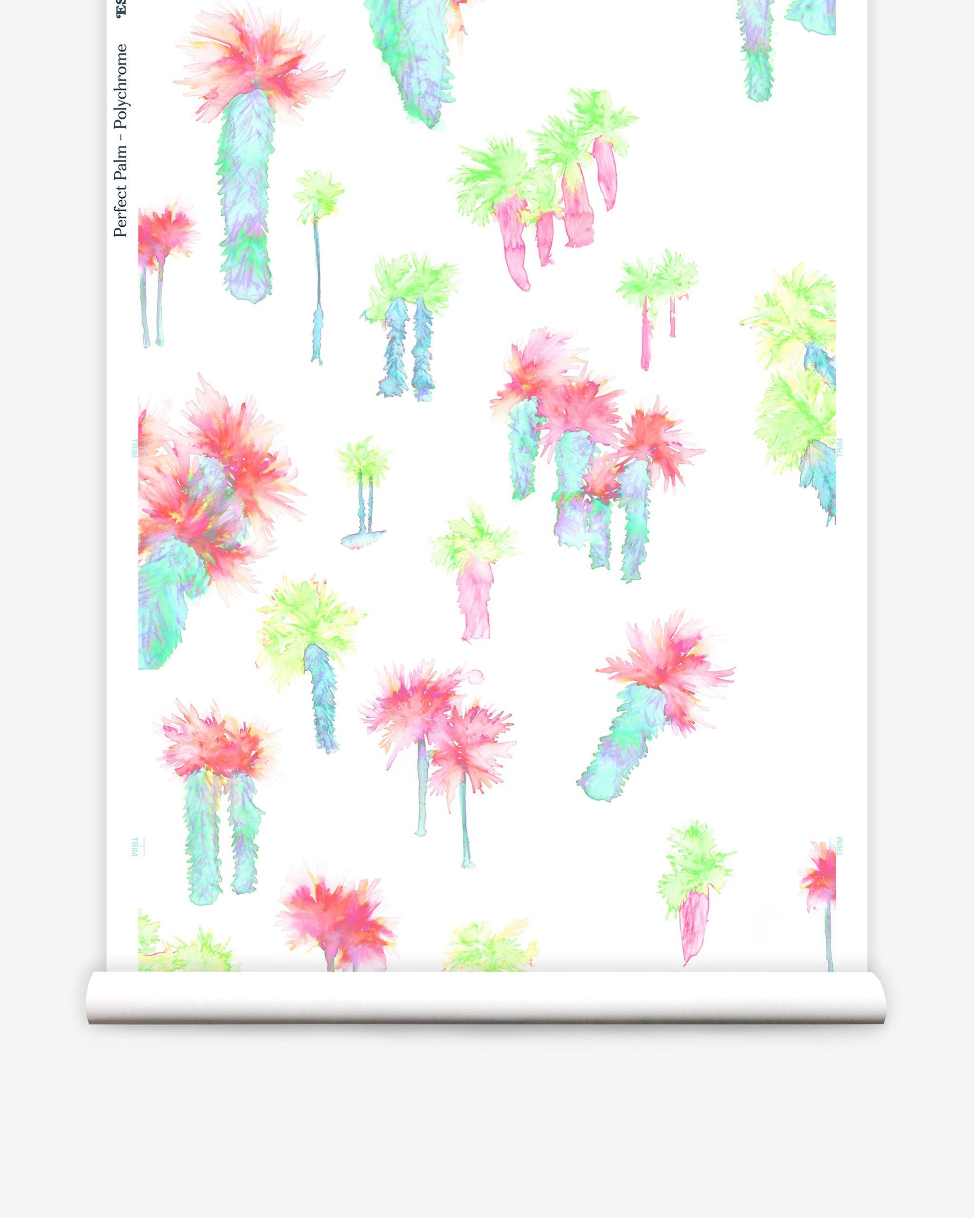 A colorful Perfect Palm Wallpaper with Polychrome on it
