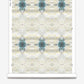 A blue and white Pulsar Wallpaper Sand with a floral pattern