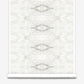 The Knitting Wallpaper in Cloud offers a luxury roll of white wallpaper with a geometric pattern