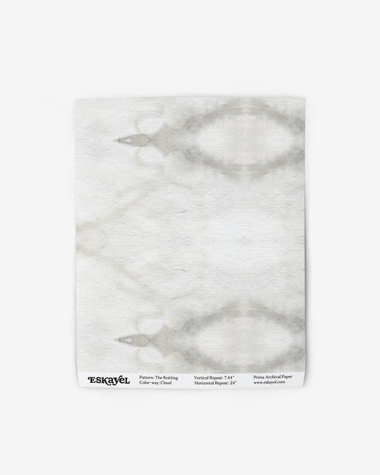 The Knitting Wallpaper Sample Cloud white wallpaper with a marble pattern on it