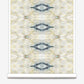 A roll of The Knitting Wallpaper Sand luxury wallpaper from the Lora Collection with a geometric pattern on it