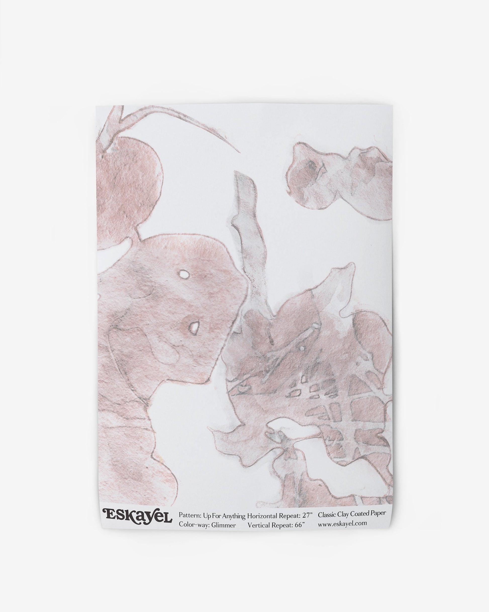 A pink flower on an Up For Anything Wallpaper Sample Glimmer