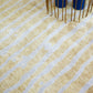 a wool hand knotted rug