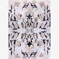 A Mamoun Hand Knotted Rug Neutral with symmetrical abstract designs on it